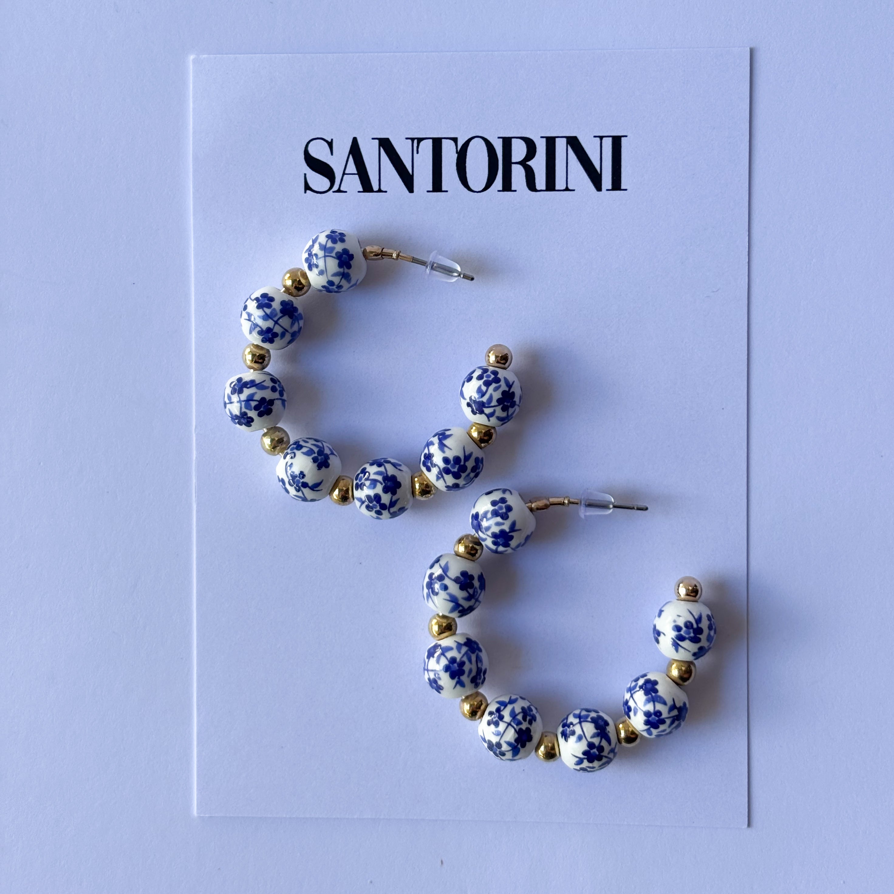 Aros Cuencas estampadas y doradas