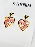 Caravanas Corazones rosa