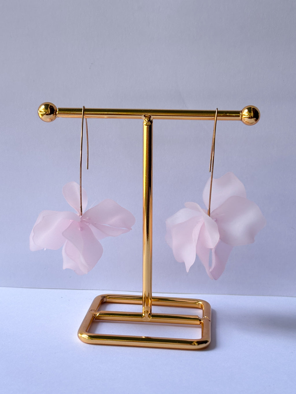 Aros Pétalos rosa pastel
