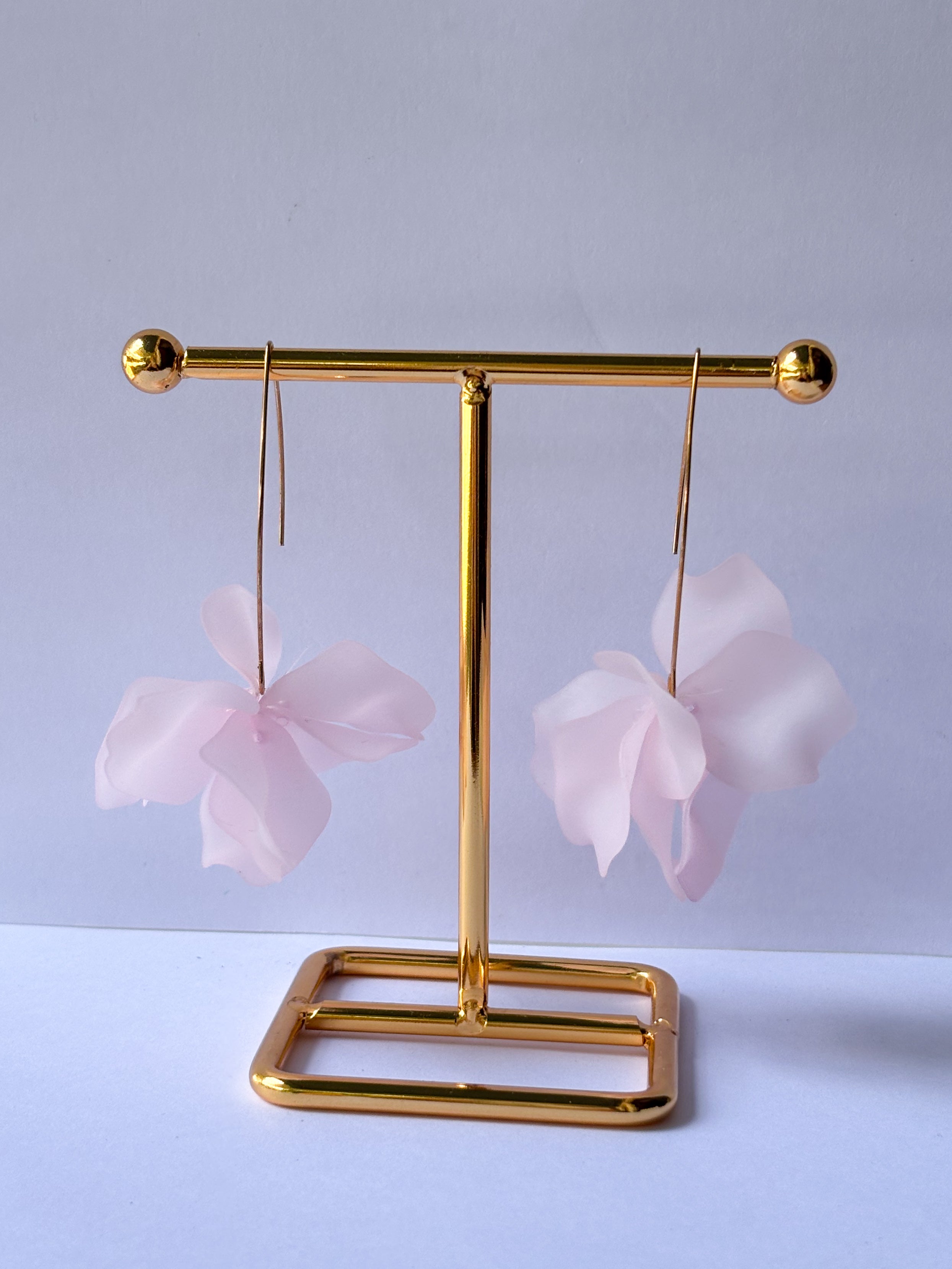 Aros Pétalos rosa pastel