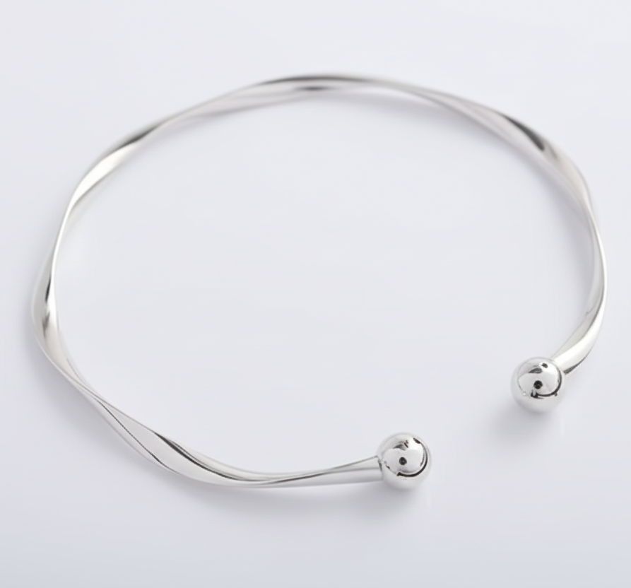 Pulsera trenzada plateada