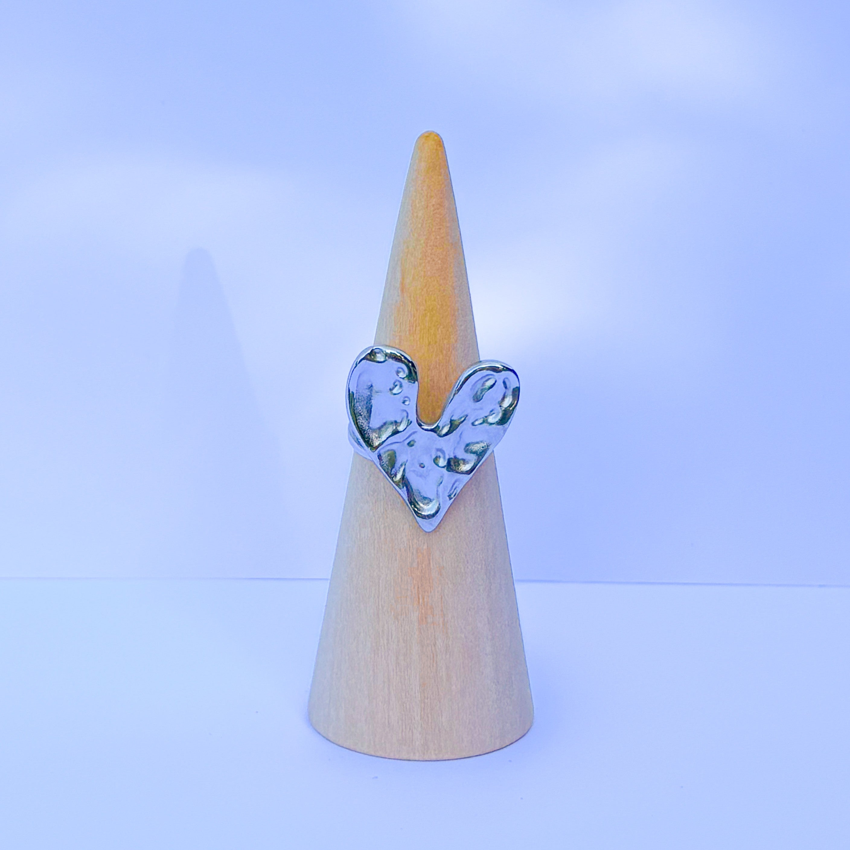 Anillo Corazón plateado