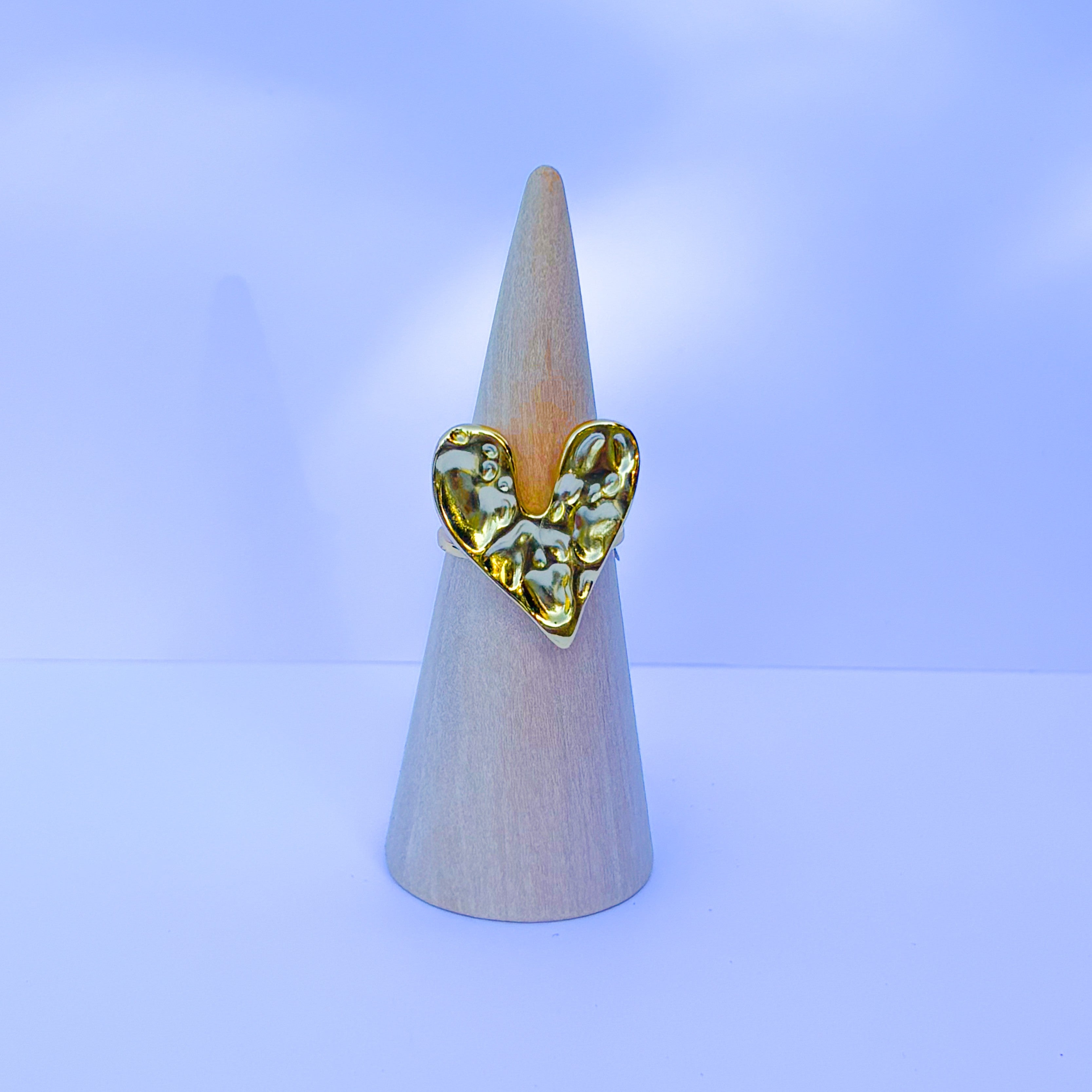 Anillo Corazon dorado