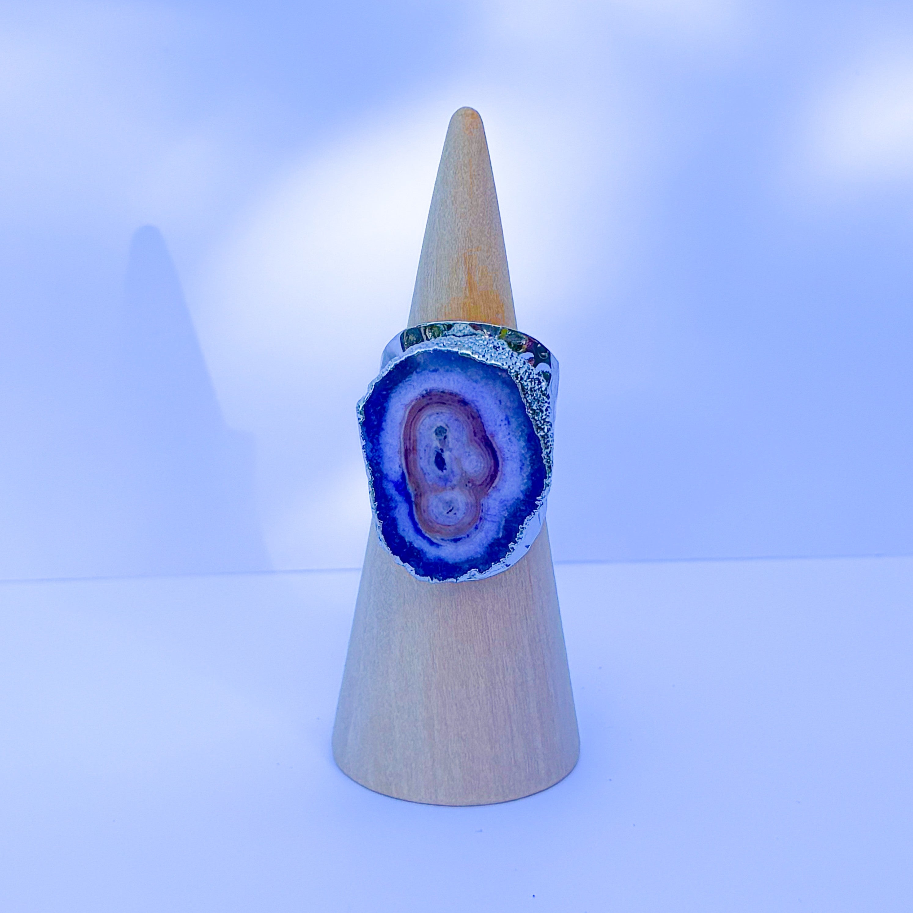 Anillo simil piedra Azul