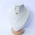 Cadena  "V" doble plateada